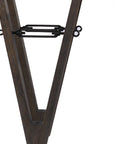 46" Clear Gray and Brown Glass and Solid Wood Abstract Console Table