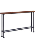 56" Espresso and Black Console Table