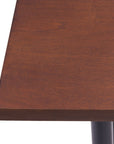 56" Espresso and Black Console Table