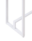 54" Gray Brown and White Sled Console Table