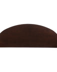 48" Brown Half Circle Console Table With Storage