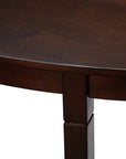 48" Brown Half Circle Console Table With Storage