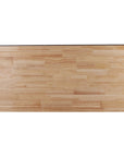 Brown and Natural 48" Kitchen Island With Storage