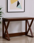 46" Brown Solid Wood A Frame Console Table