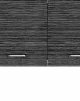 24" White and Gray Wood Flat Door Kitchen Cart With Storage