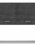 24" White and Gray Wood Flat Door Kitchen Cart With Storage