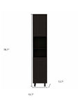 79" Black Wood Pantry Or Storage Closet