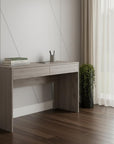 47" Light Gray Computer Desk With Two Drawers