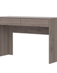 47" Light Gray Computer Desk With Two Drawers