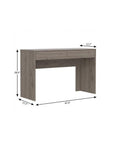 47" Light Gray Computer Desk With Two Drawers