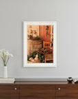 Vintage Skates 1 White Framed Print Wall Art