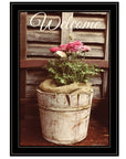 Welcome Roses 2 Black Framed Print Wall Art