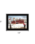 Winter Friends 3 Black Framed Print Wall Art