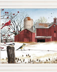 Winter Friends 1 White Framed Print Wall Art