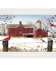 Winter Friends 1 White Framed Print Wall Art