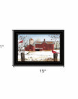Winter Days Black Framed Print Wall Art