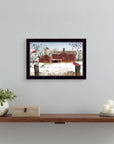 Winter Friends 2 Black Framed Print Wall Art