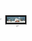 Winter on The Farm 2 Black Framed Print Wall Art