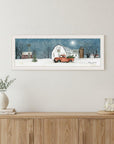 Winter on The Farm 3 White Framed Print Wall Art