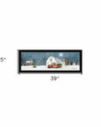 Winter on The Farm 4 Black Framed Print Wall Art