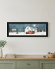 Winter on The Farm 4 Black Framed Print Wall Art