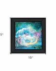 Woodland Cove Mermaid 1 Black Framed Print Wall Art