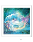 Woodland Cove Mermaid 2 White Framed Print Wall Art