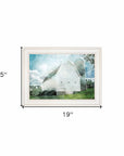 White Barn 1 White Framed Print Wall Art