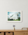 White Barn 1 White Framed Print Wall Art