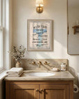 Wash your Hands 3 Brown Framed Print Bathroom Wall Art