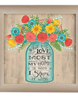 What I Love Most 1 Brown Framed Print Wall Art