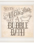 When All Else Fails 2 White Framed Print Bathroom Wall Art