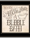When All Else Fails 3 Black Framed Print Bathroom Wall Art