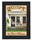Welcome to Our Home 1 Black Framed Print Wall Art
