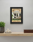Welcome to Our Home 1 Black Framed Print Wall Art