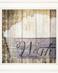 Wash 1 White Framed Print Bathroom Wall Art