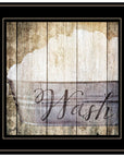 Wash 2 Black Framed Print Bathroom Wall Art