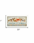 Welcome to the Beach White Framed Print Wall Art