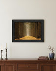 Yellow Path Black Framed Print Wall Art