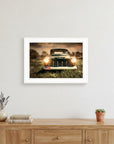 Wrong Lane 1 White Framed Print Wall Art