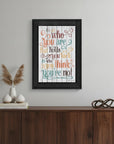 Who You Think You Are 1 Black Framed Print Wall Art