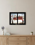 Winter Friends 6 Black Framed Print Wall Art