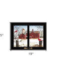 Winter Friends 6 Black Framed Print Wall Art