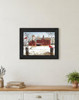 Winter Friends 4 Black Framed Print Wall Art