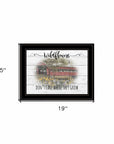 Wildflowers Covered Bridge Black Framed Print Wall Art