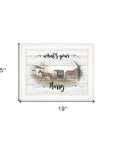 Whats Your Hurry 1 White Framed Print Wall Art