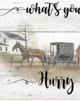 Whats Your Hurry 1 White Framed Print Wall Art