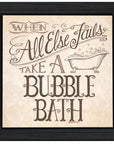 When All Else Fails 4 Black Framed Print Bathroom Wall Art