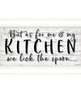 We lick the Spoon 1 White Framed Print Kitchen Wall Art