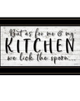 We lick the Spoon 2 Black Framed Print Kitchen Wall Art